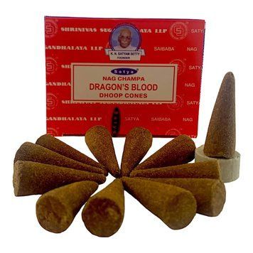 Ароматические конусы Dragon&rsquo;s Blood (Кровь Дракона) (Satya), 12 шт в упаковке ЗП-35022 фото