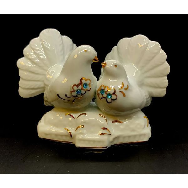 Фигурка "Пара голубей" керамическая (12х6х8 мм) ЗП-34824 фото