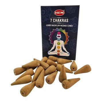 7 Chakras Jumbo Back Flow Cones (7 Чакр) ароматические конусы, увеличенные, 20 шт ЗП-36554 фото