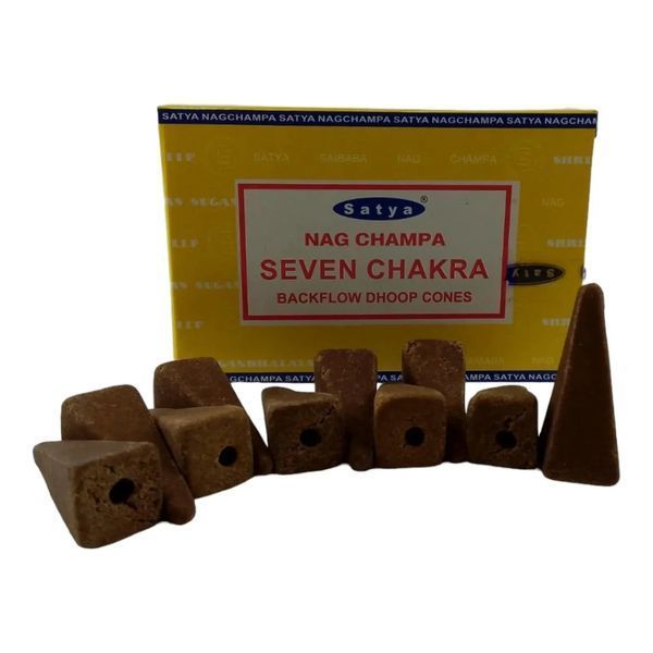 Seven Chakra Backflow Cones (Сьома Чакра)(Satya) 10 конусів в упаковці ЗП-35034 фото